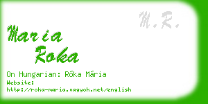 maria roka business card